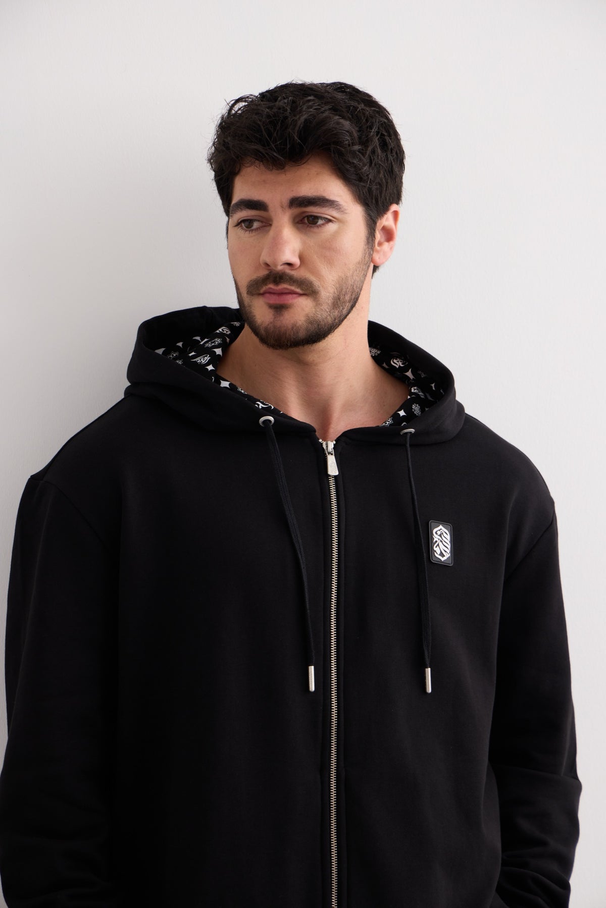 Classic Zip-Up Hoodie - Black