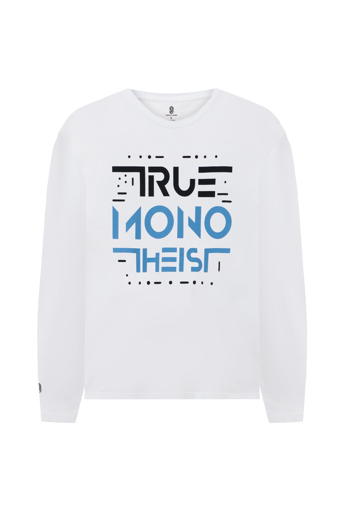 Monotheist Long Sleeve Tee - White / Blue
