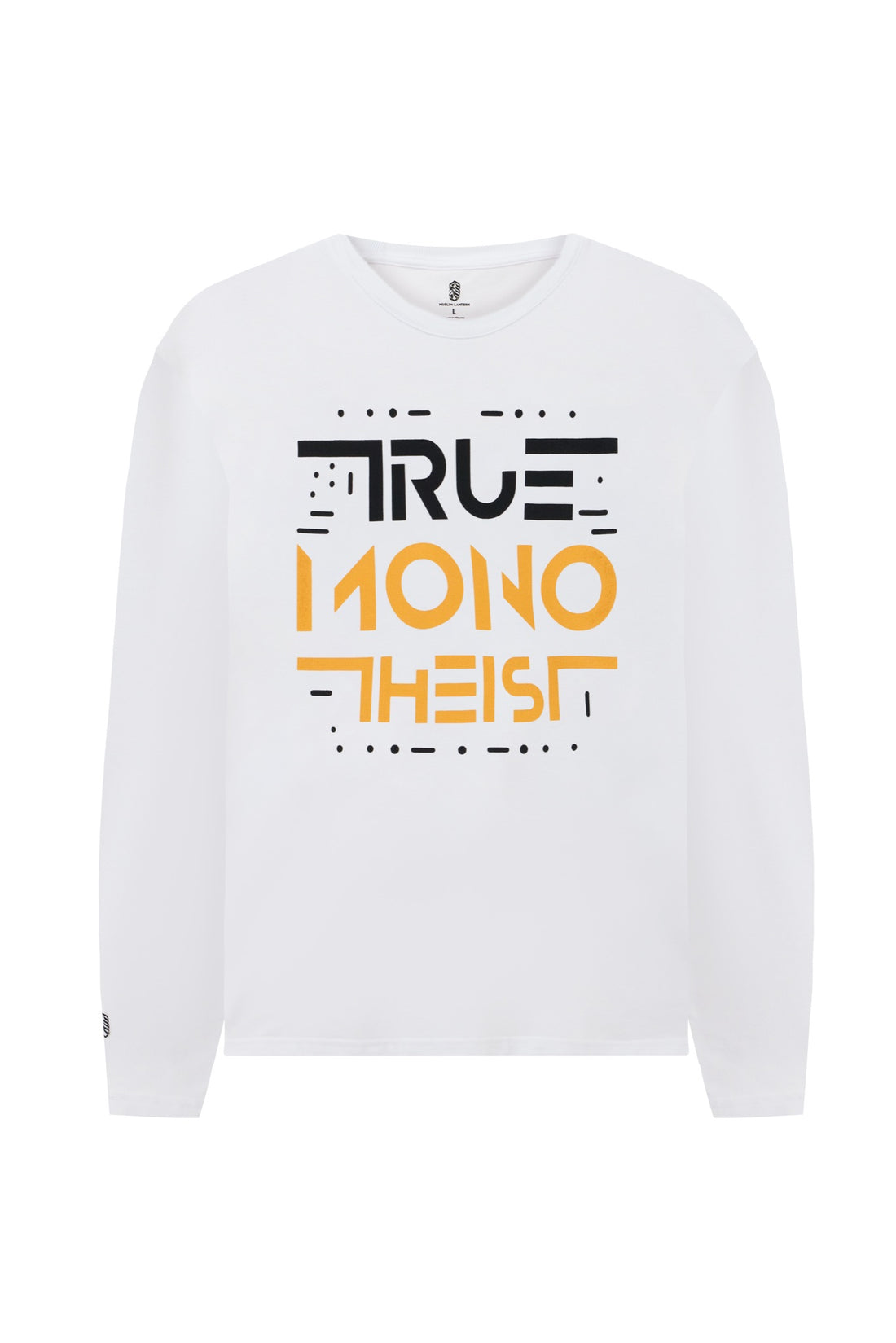 Monotheist Long Sleeve Tee - White / Orange