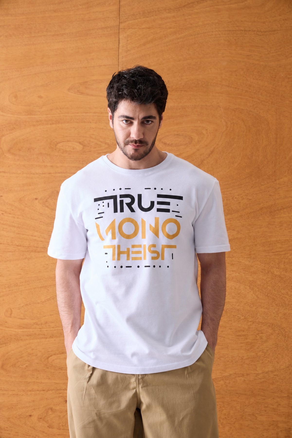 Monotheist Tee - White / Orange