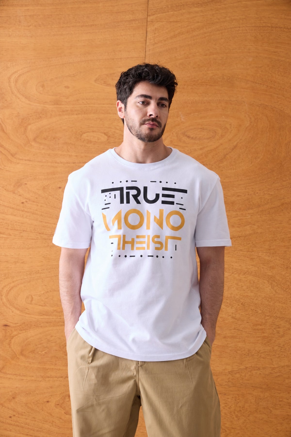 Monotheist Tee - White / Orange