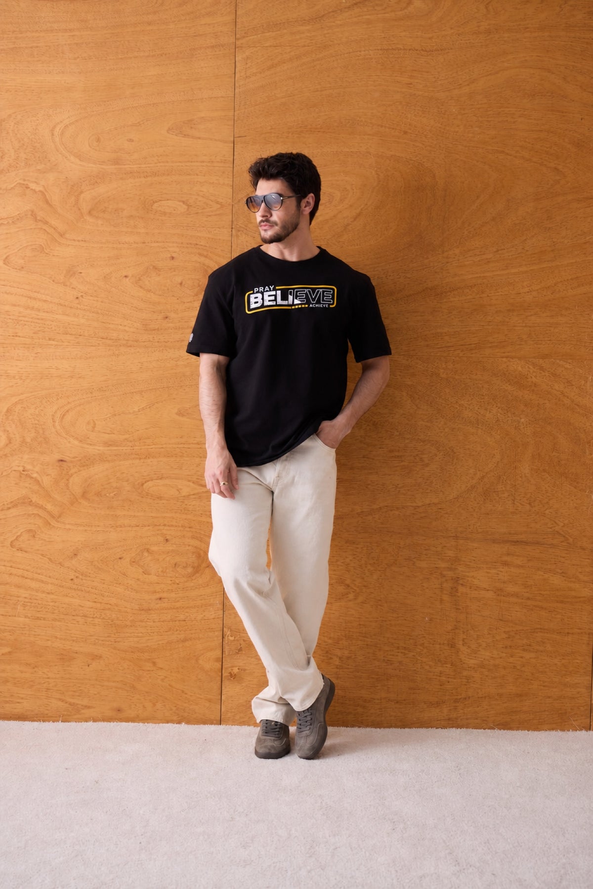 Pray Believe Tee - Black / Orange
