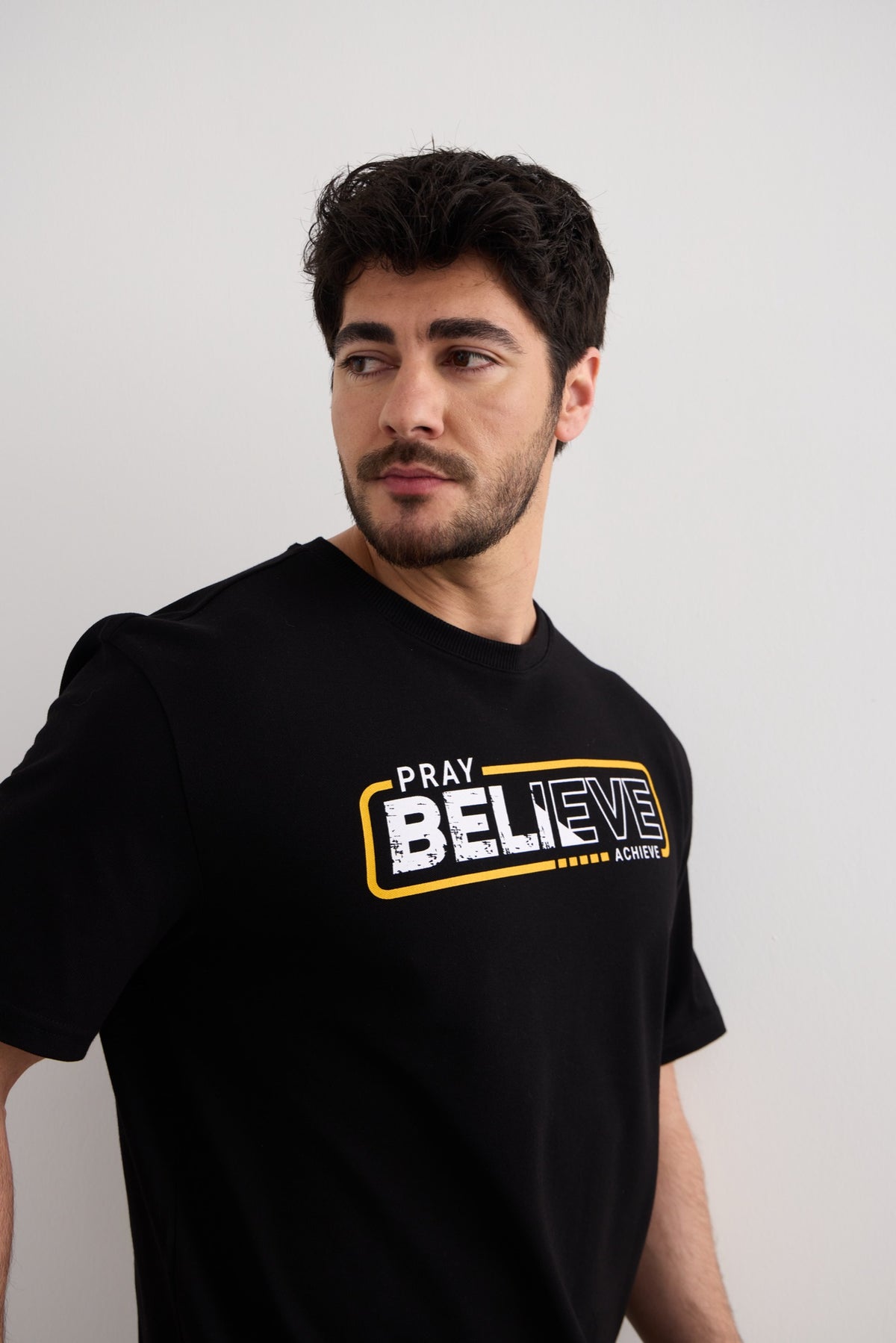 Pray Believe Tee - Black / Orange