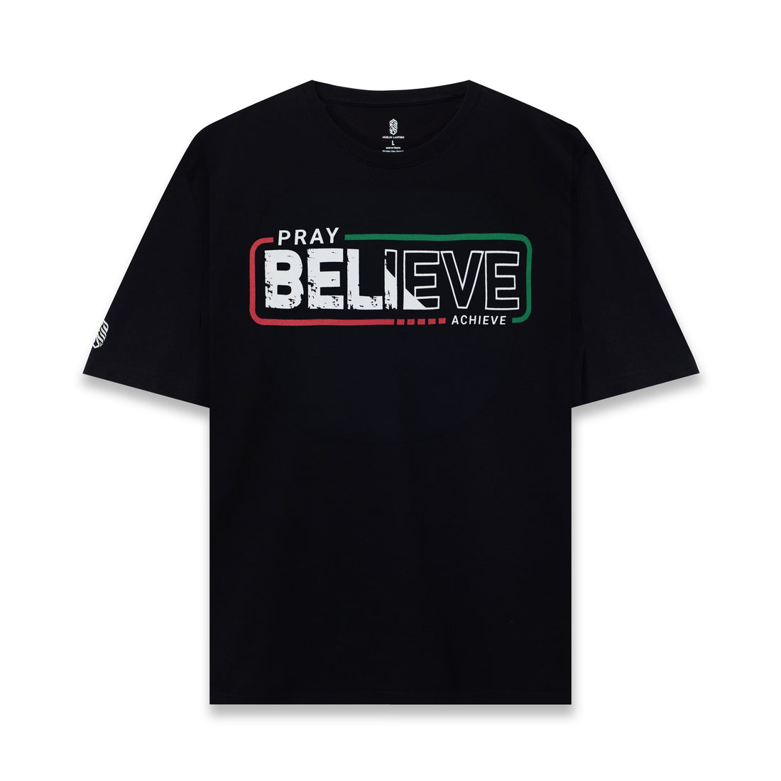 Pray Believe Tee - Black / Red-Green