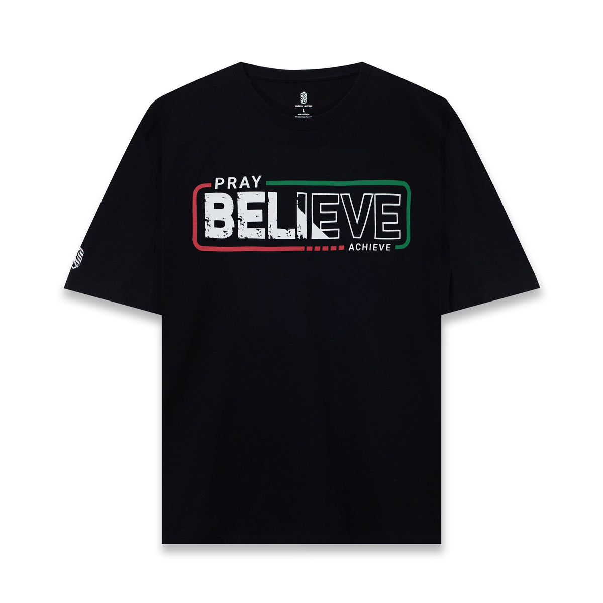 Pray Believe Tee - Black / Red-Green