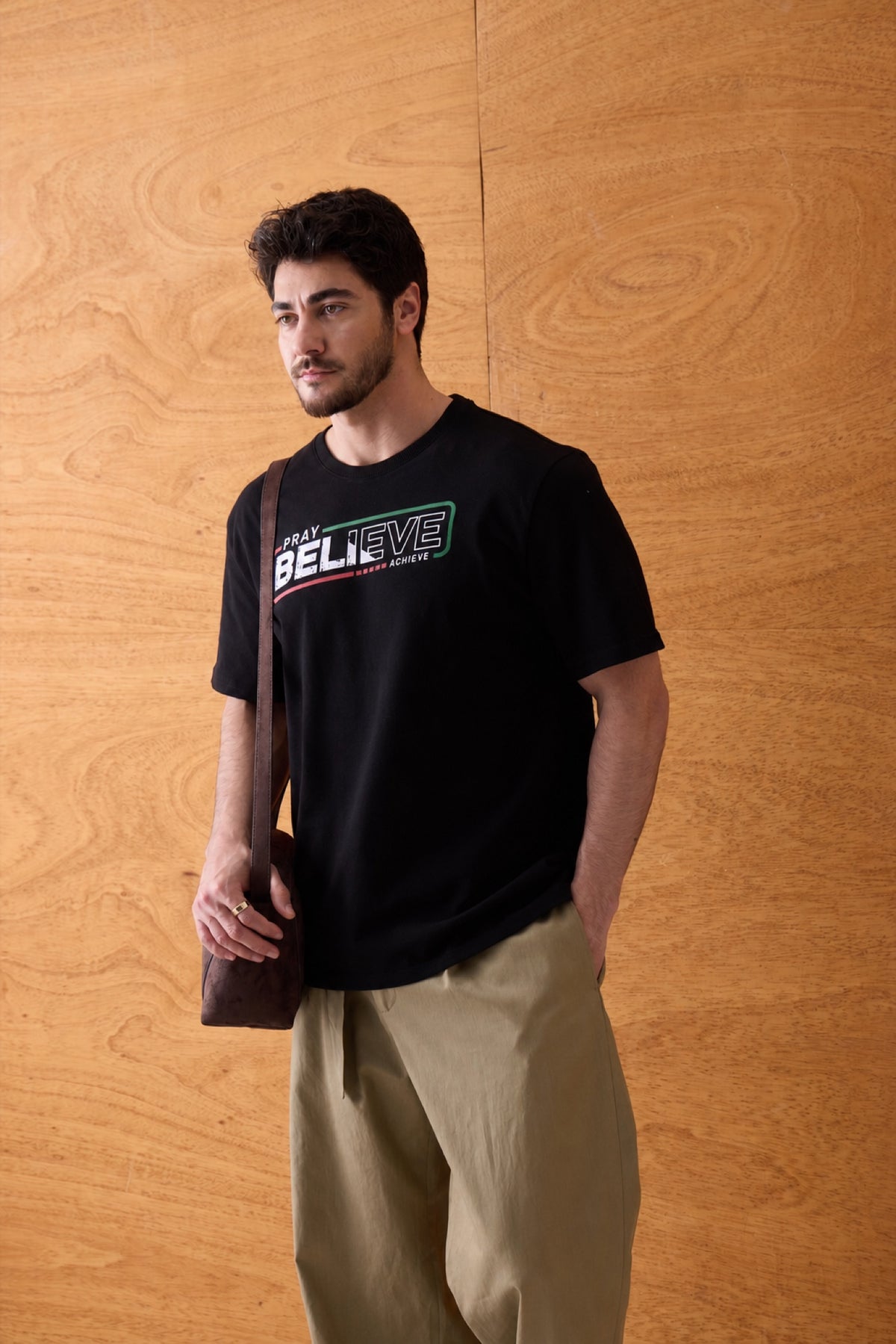 Pray Believe Tee - Black / Red-Green