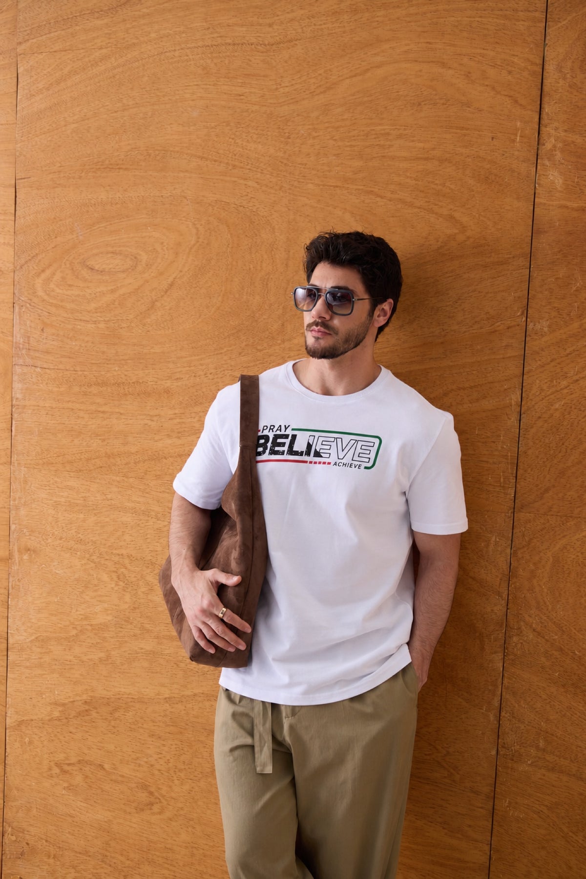 Pray Believe Tee - White / Red-Green